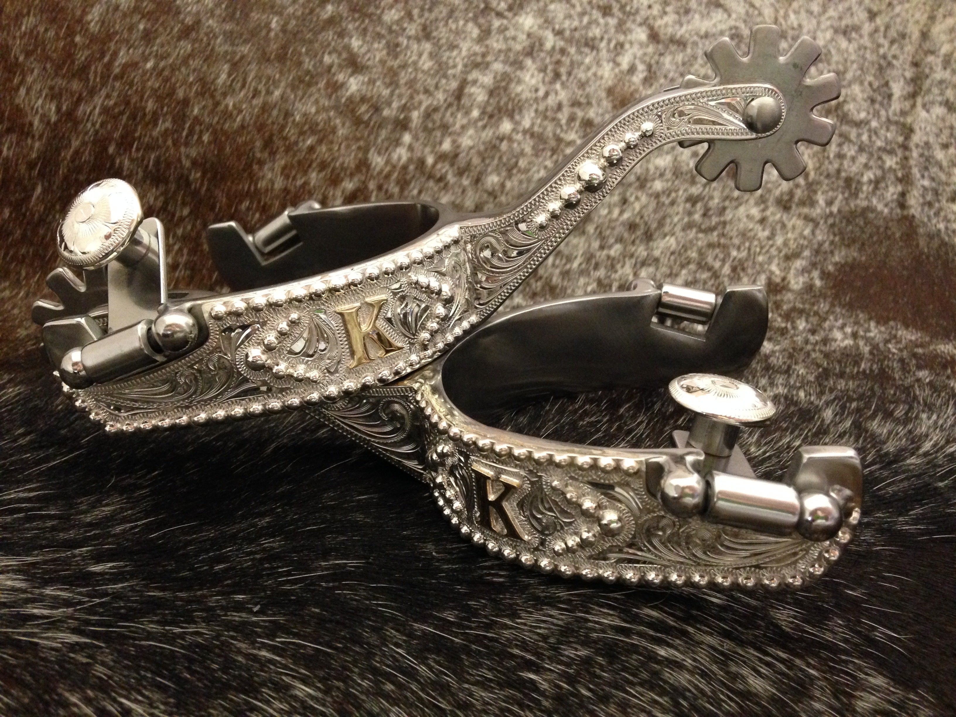 Custom Silver Spurs