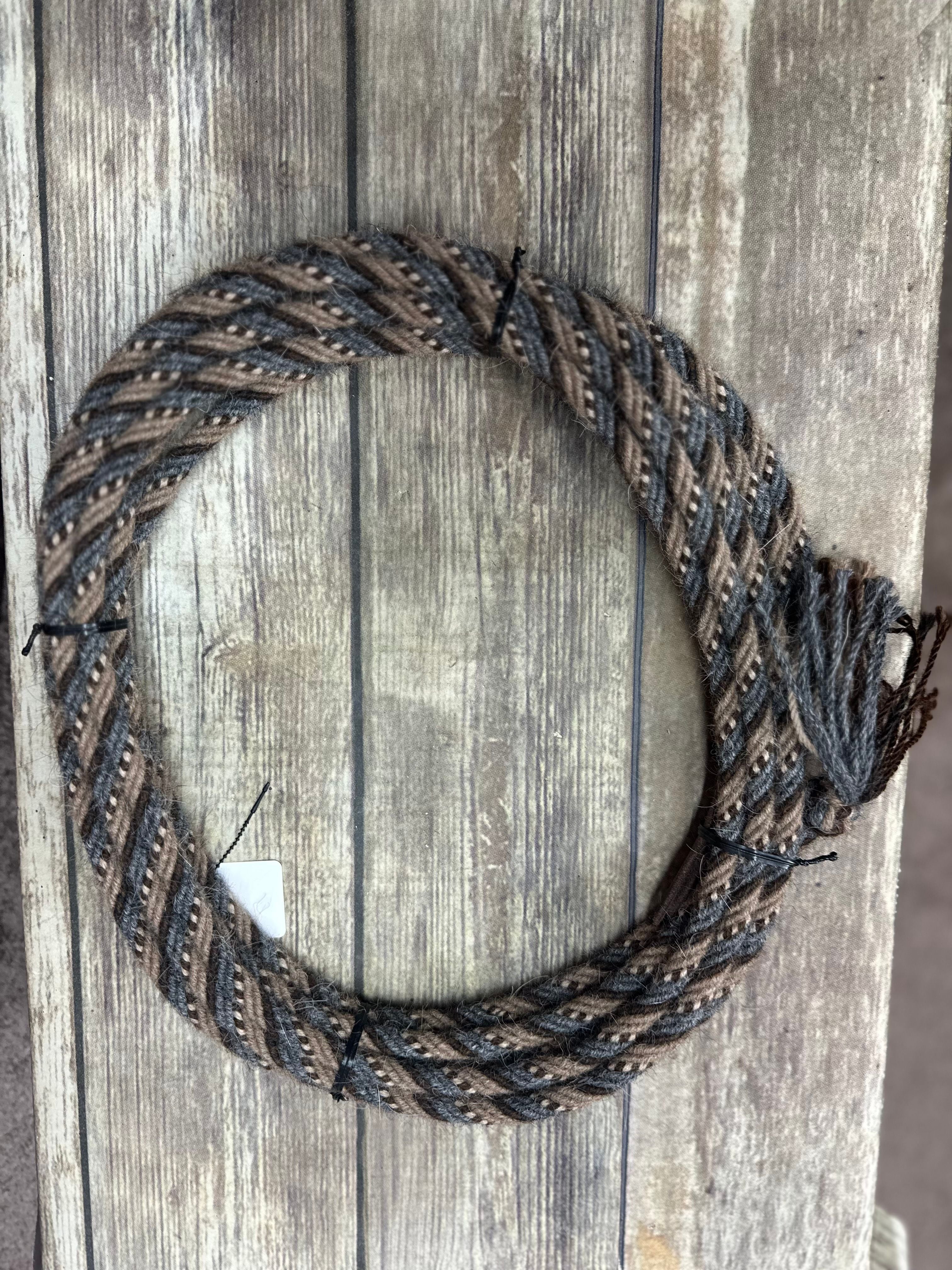 Alpaca 2 Rein Mecate tan/brown/dove grey/white