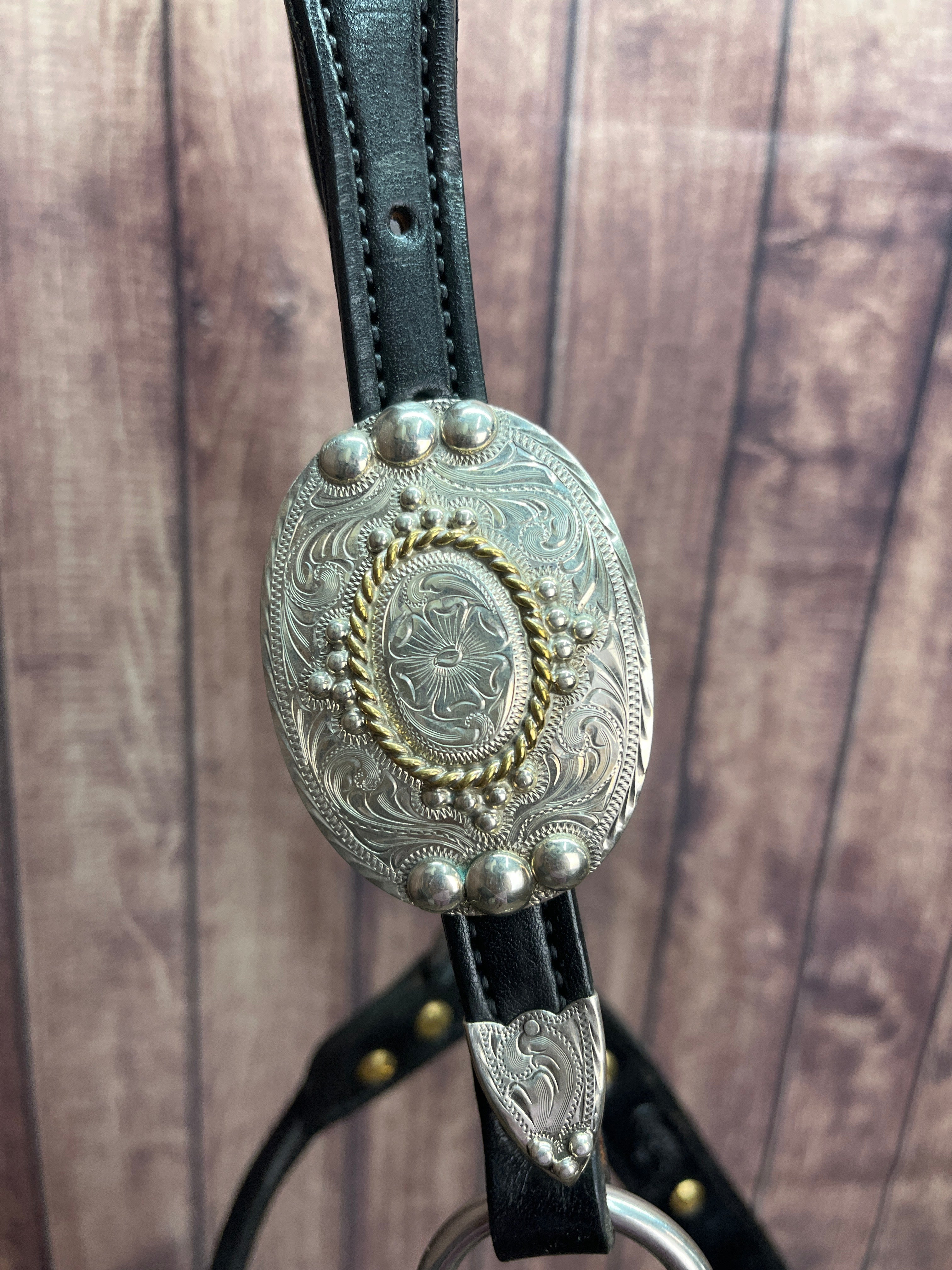 Used Sterling Overlay Horse Halter W/ Lead