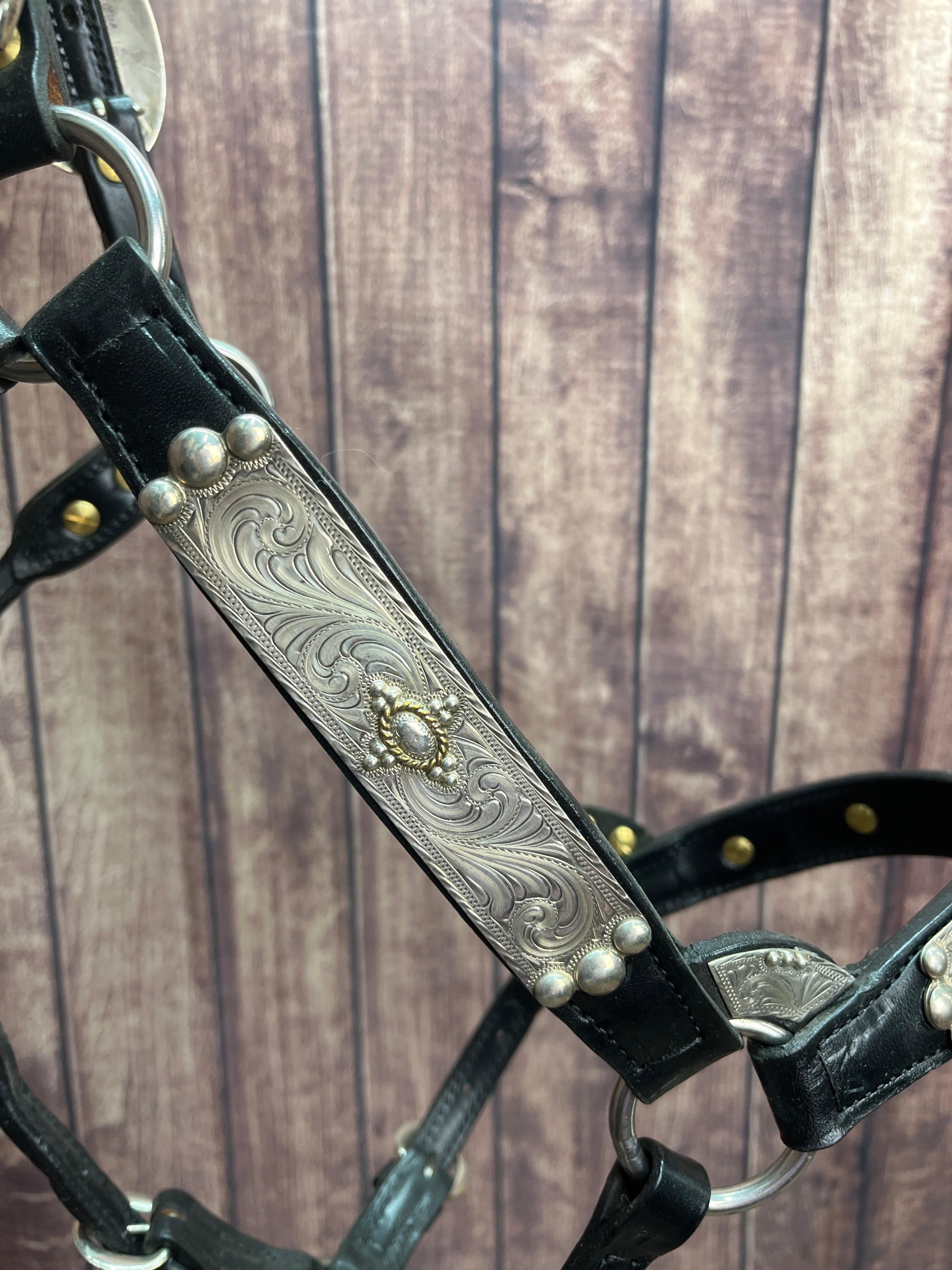 Used Sterling Overlay Horse Halter W/ Lead