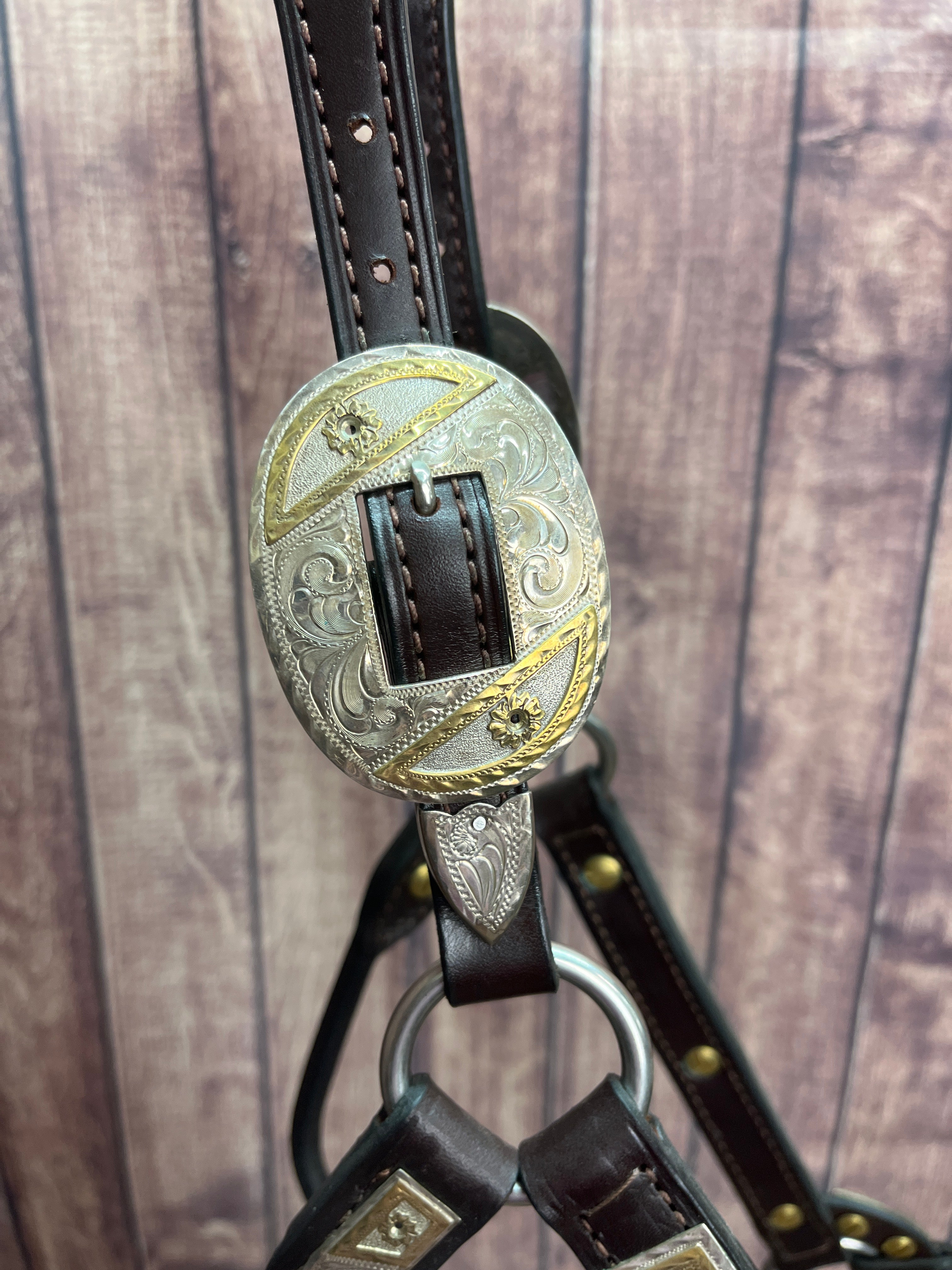 Remounted Sterling Overlay Horse Halter