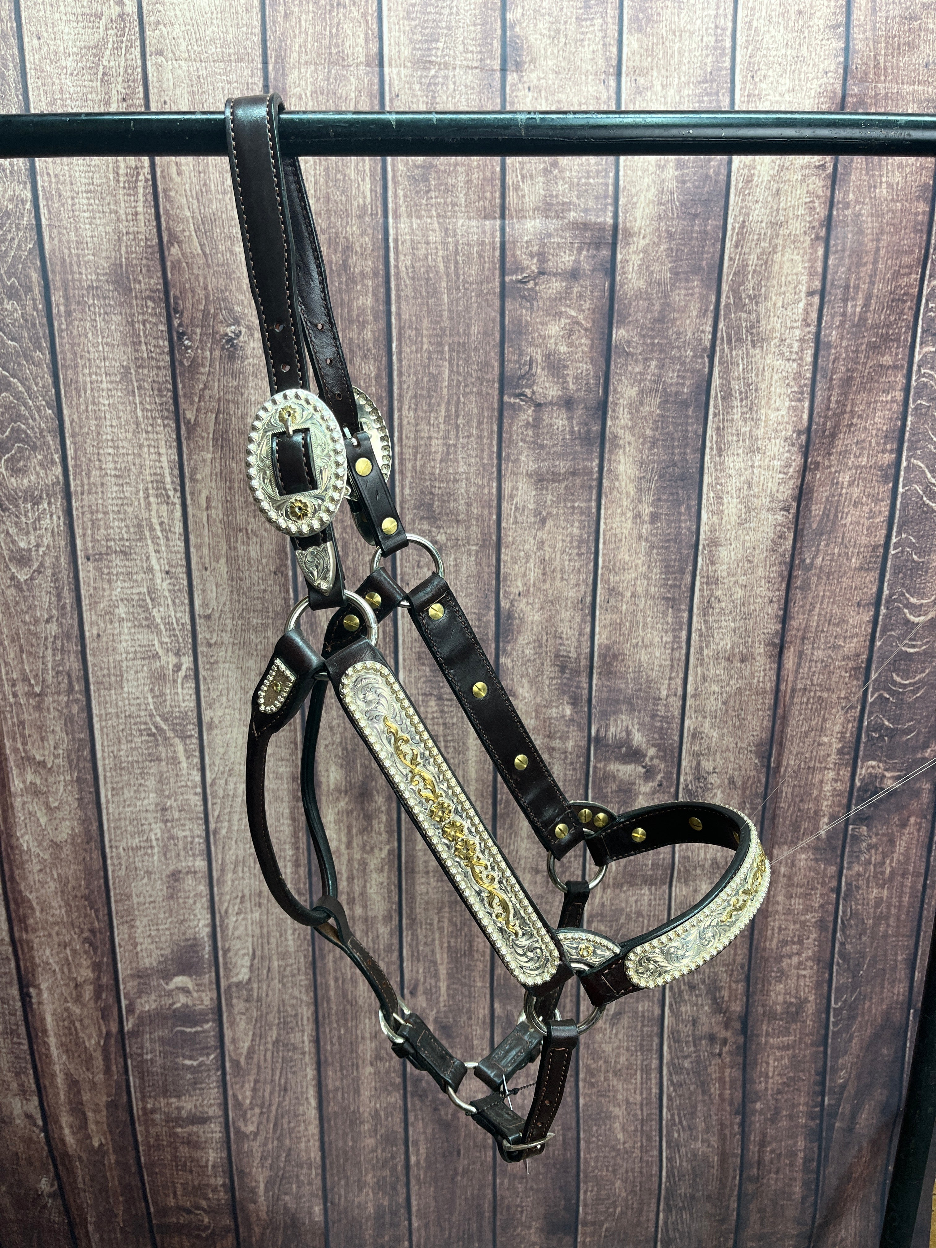 Special Sterling Overlay Lg Horse Halter