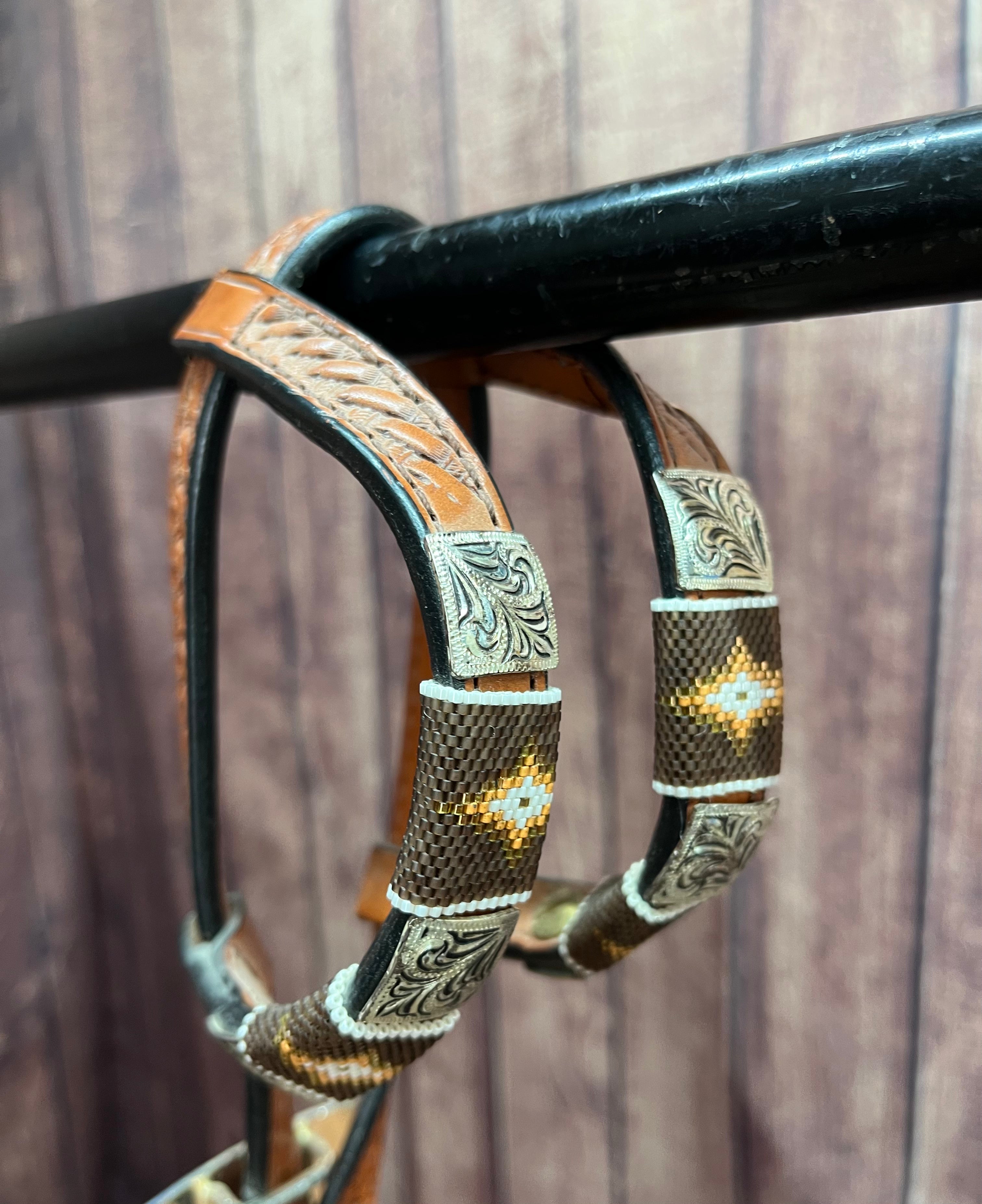 Santana Beaded Headstall #77