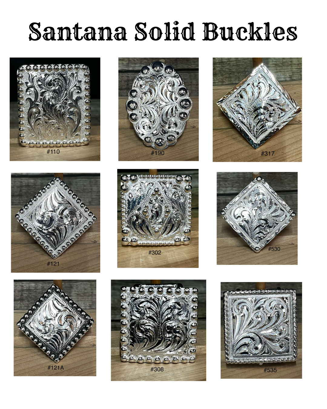 Stock Santana Headstall/Halter Buckles
