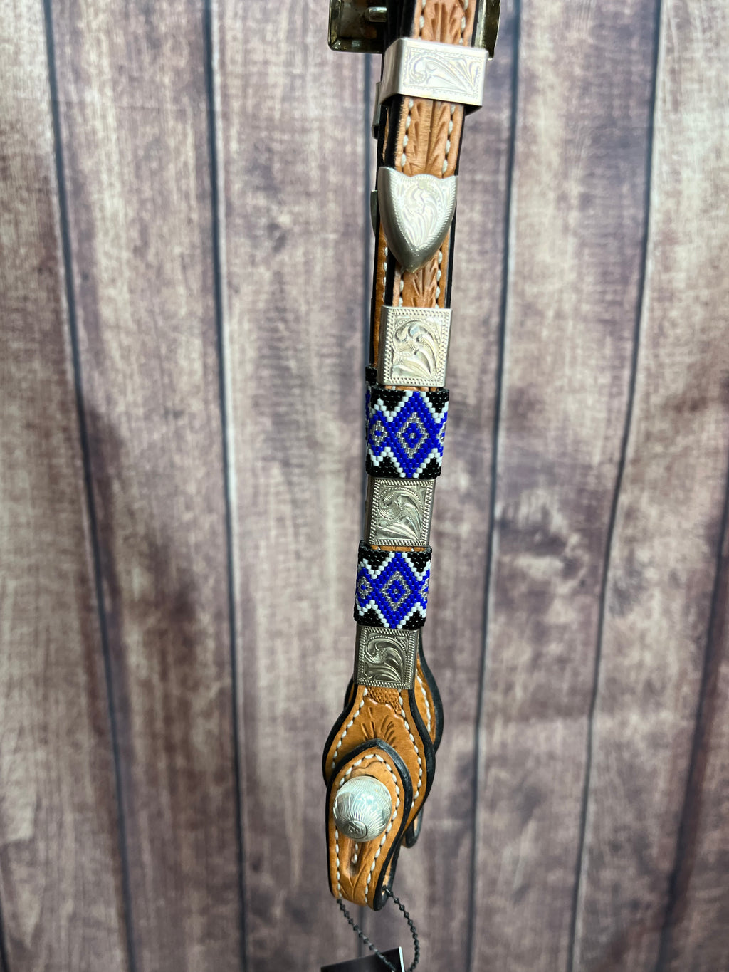 Beaded Sterling Overlay Headstall #34
