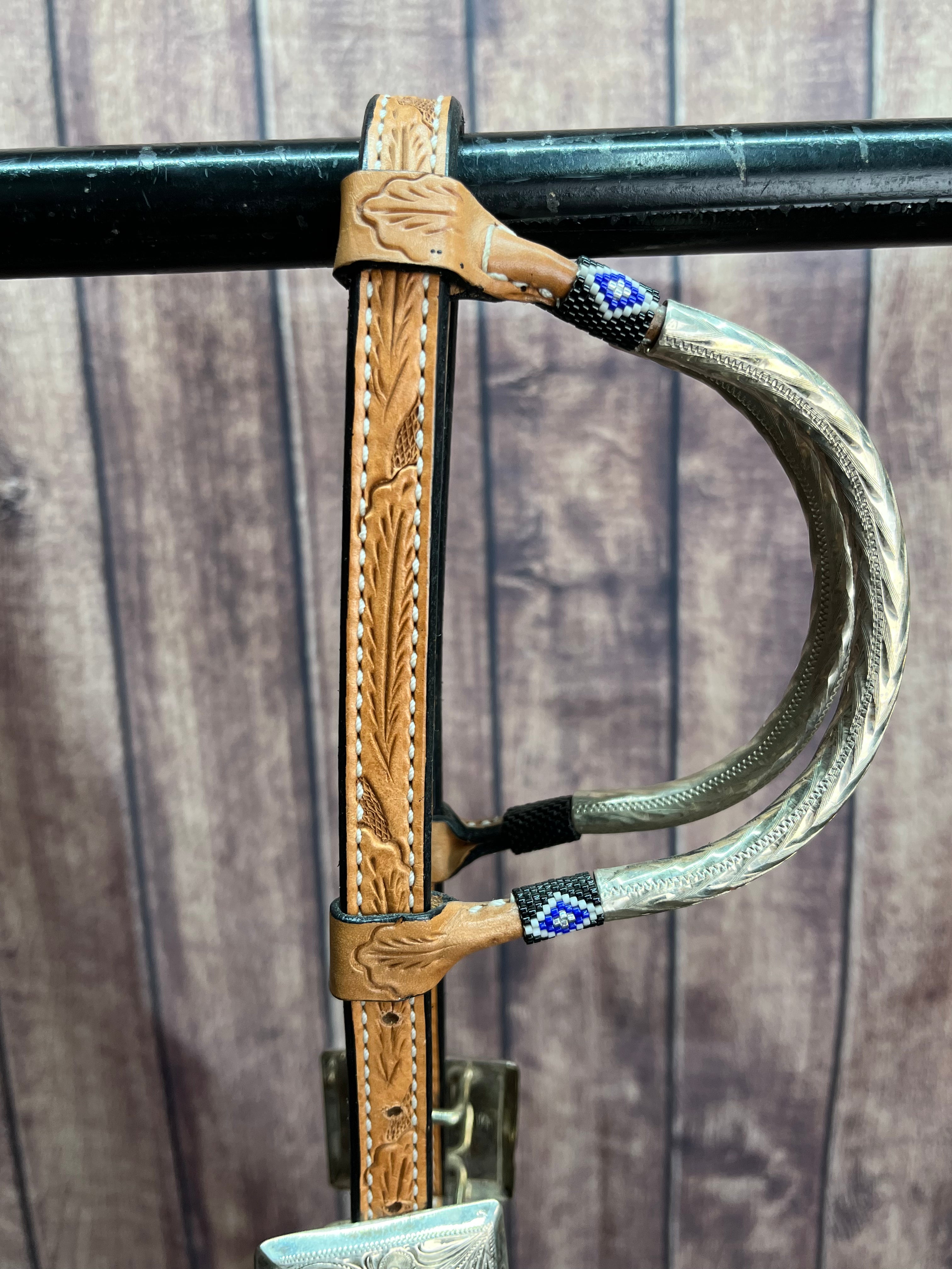 Beaded Sterling Overlay Headstall #34