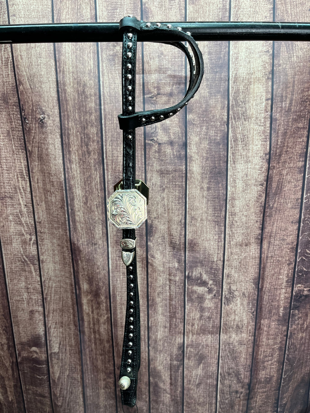Sterling Overlay Caiman Headstall #113