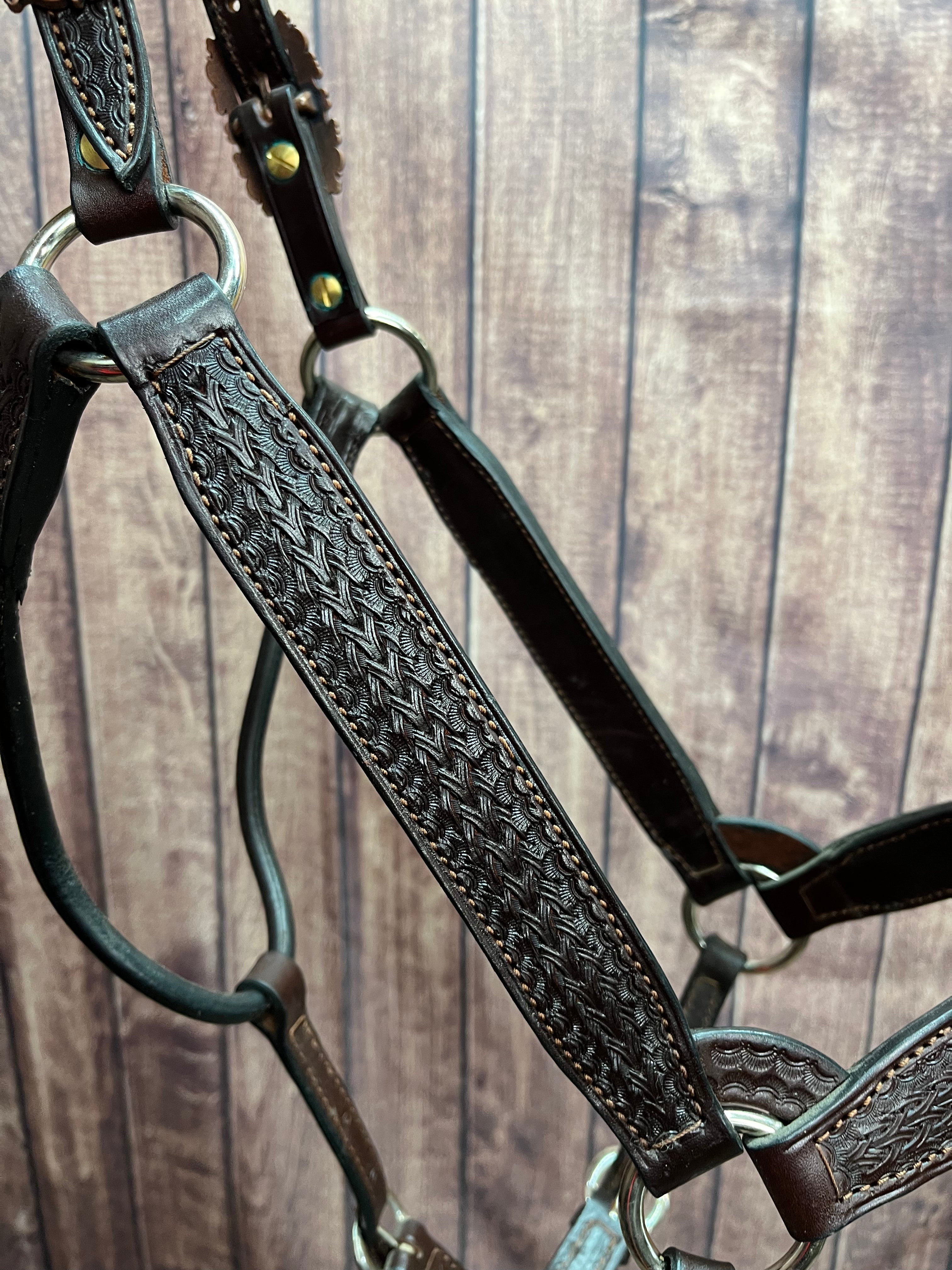 Tooled Halter #23 Lg Horse
