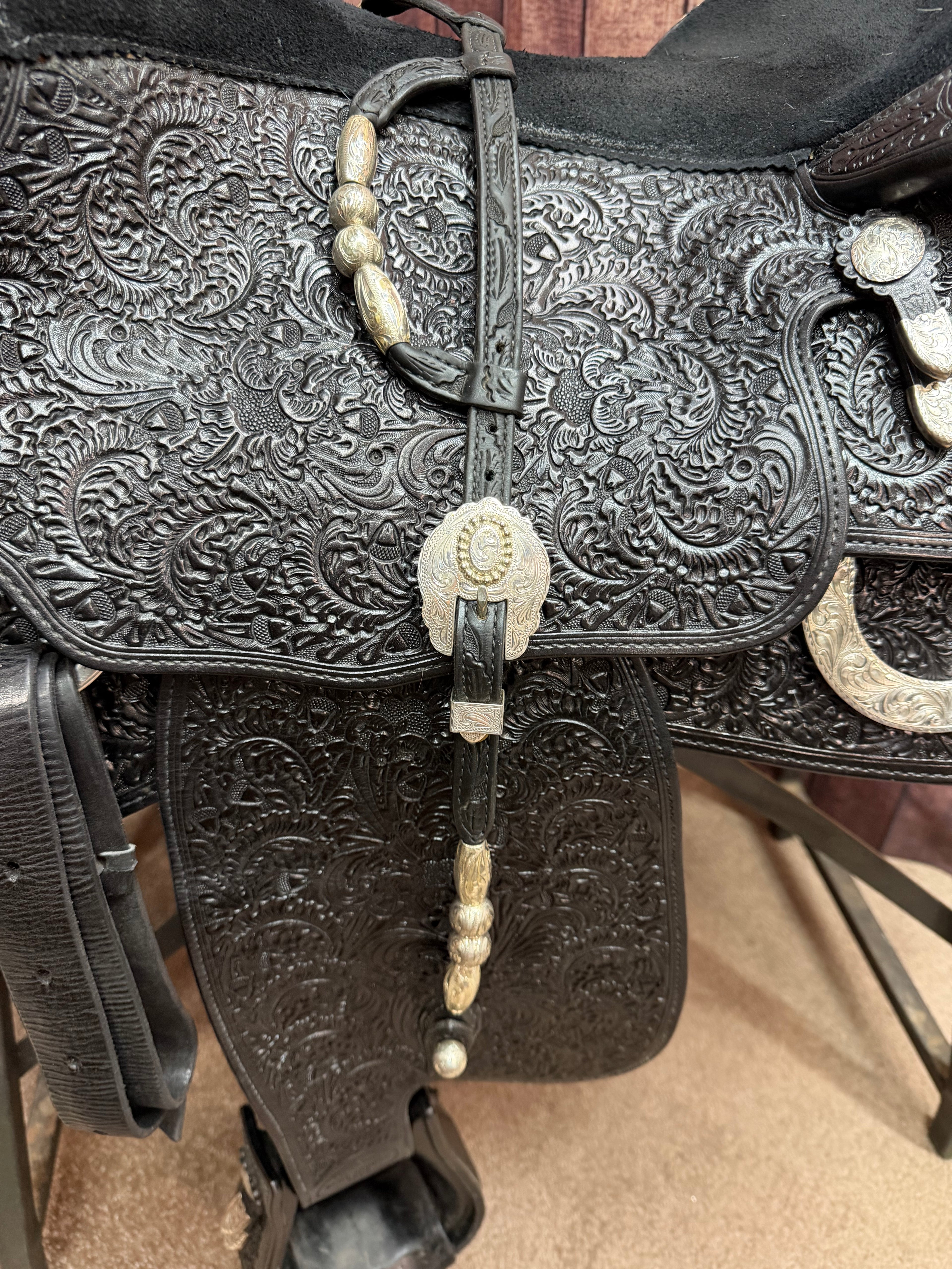 Kathy's Sterling Overlay Headstall Used