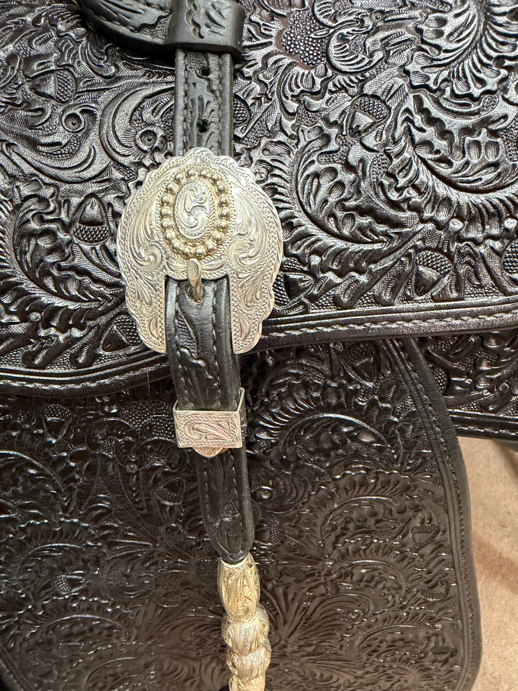Kathy's Sterling Overlay Headstall Used