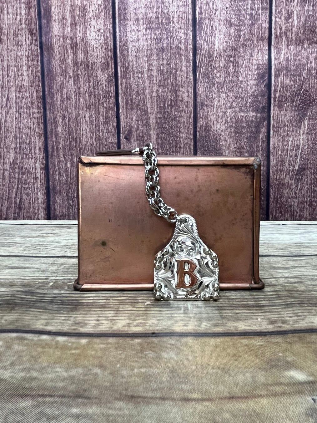 In-Stock Cow Tag Key Chain