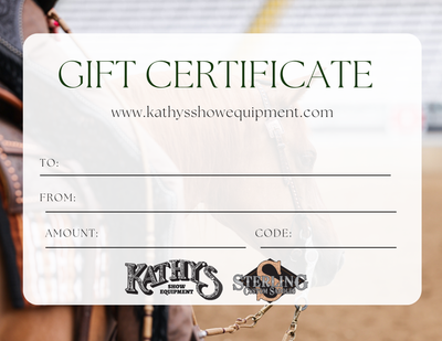 Kathy's Show Equipment Gift Certificate