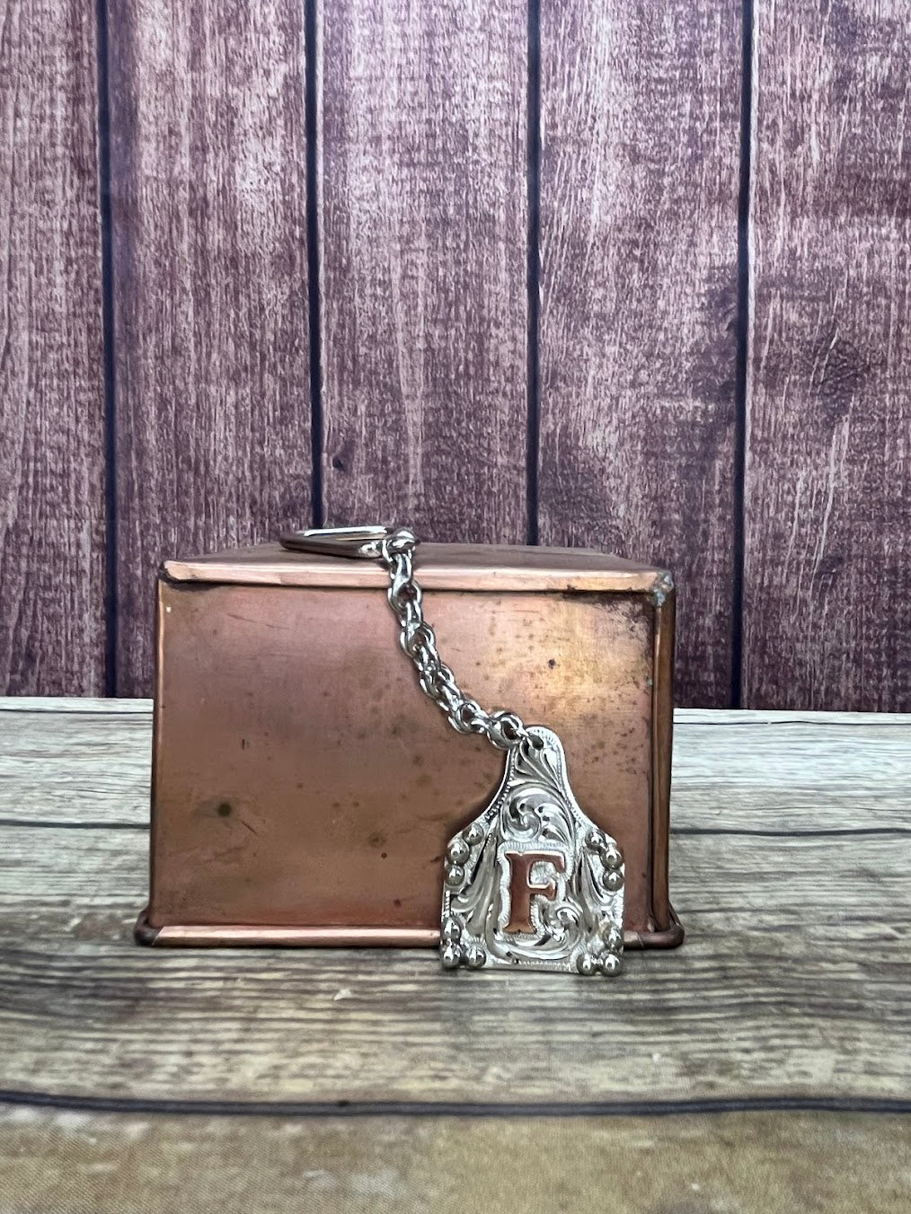In-Stock Cow Tag Key Chain