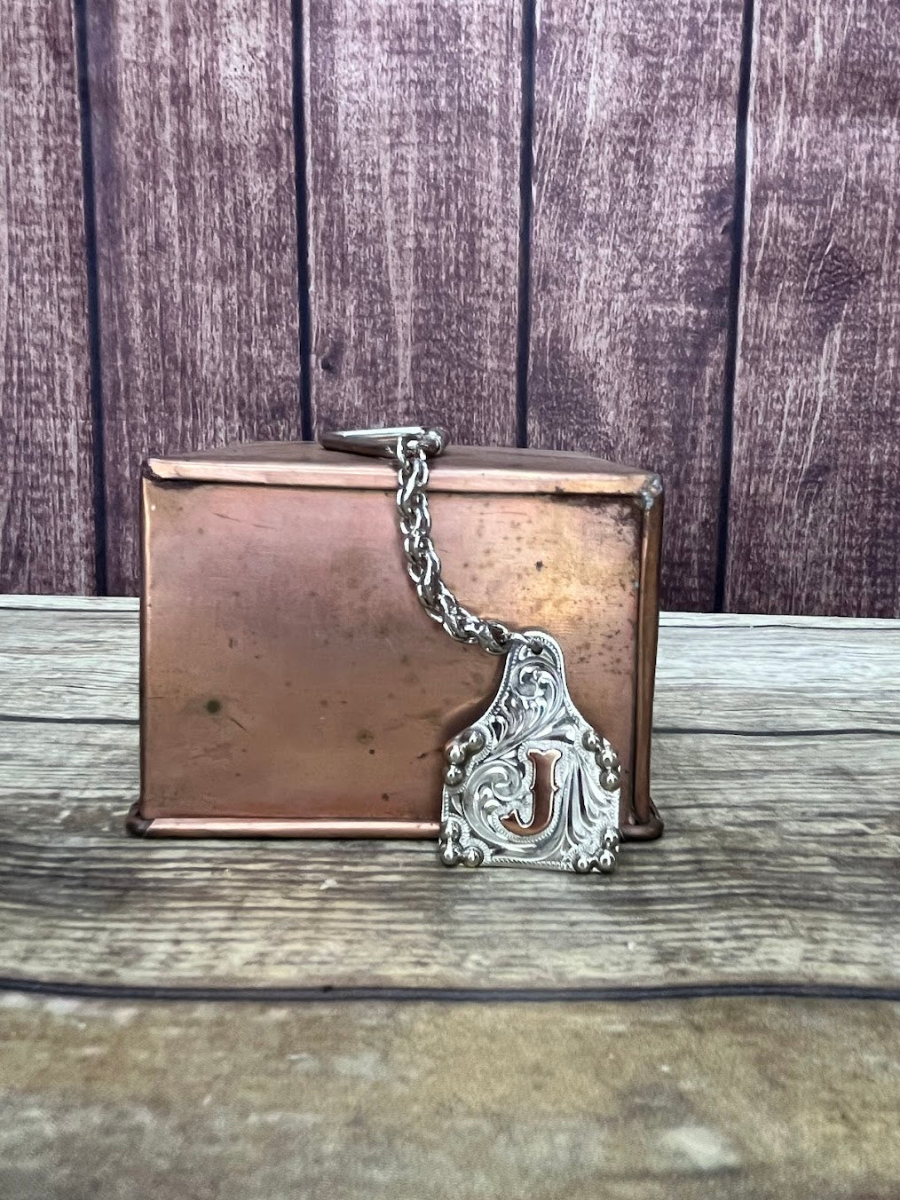 In-Stock Cow Tag Key Chain