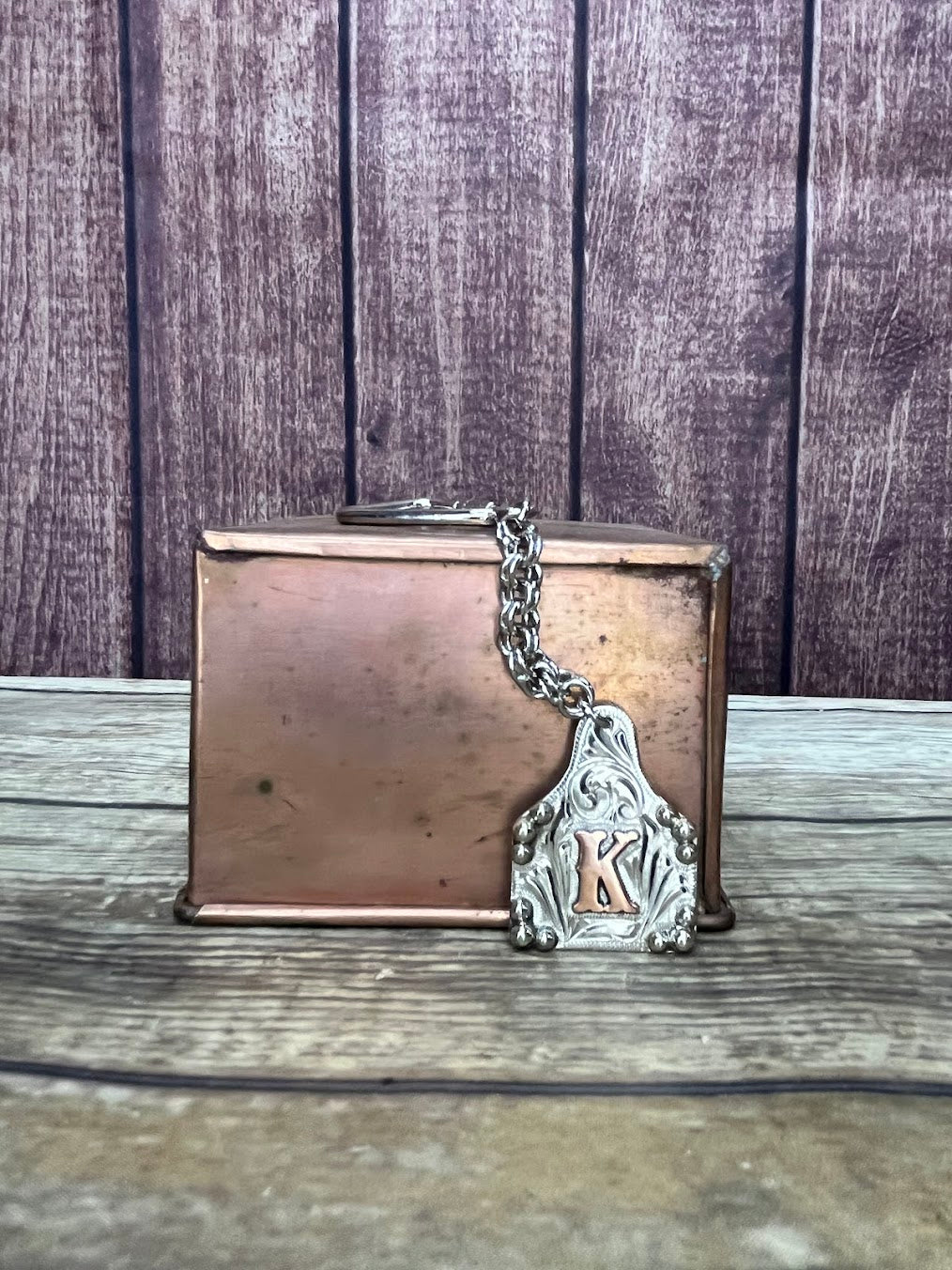 In-Stock Cow Tag Key Chain