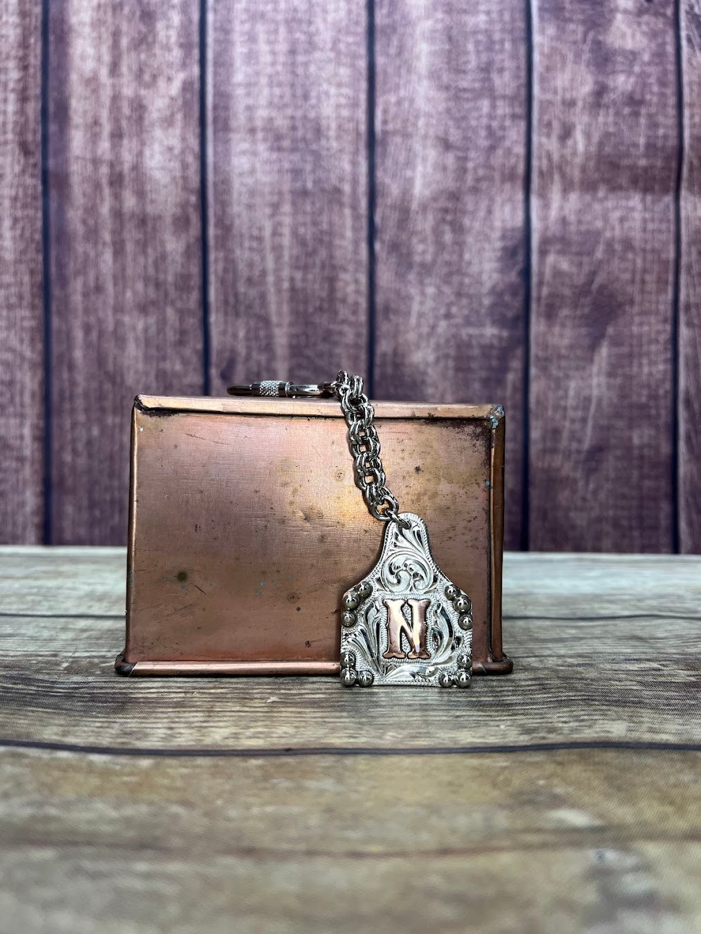 In-Stock Cow Tag Key Chain
