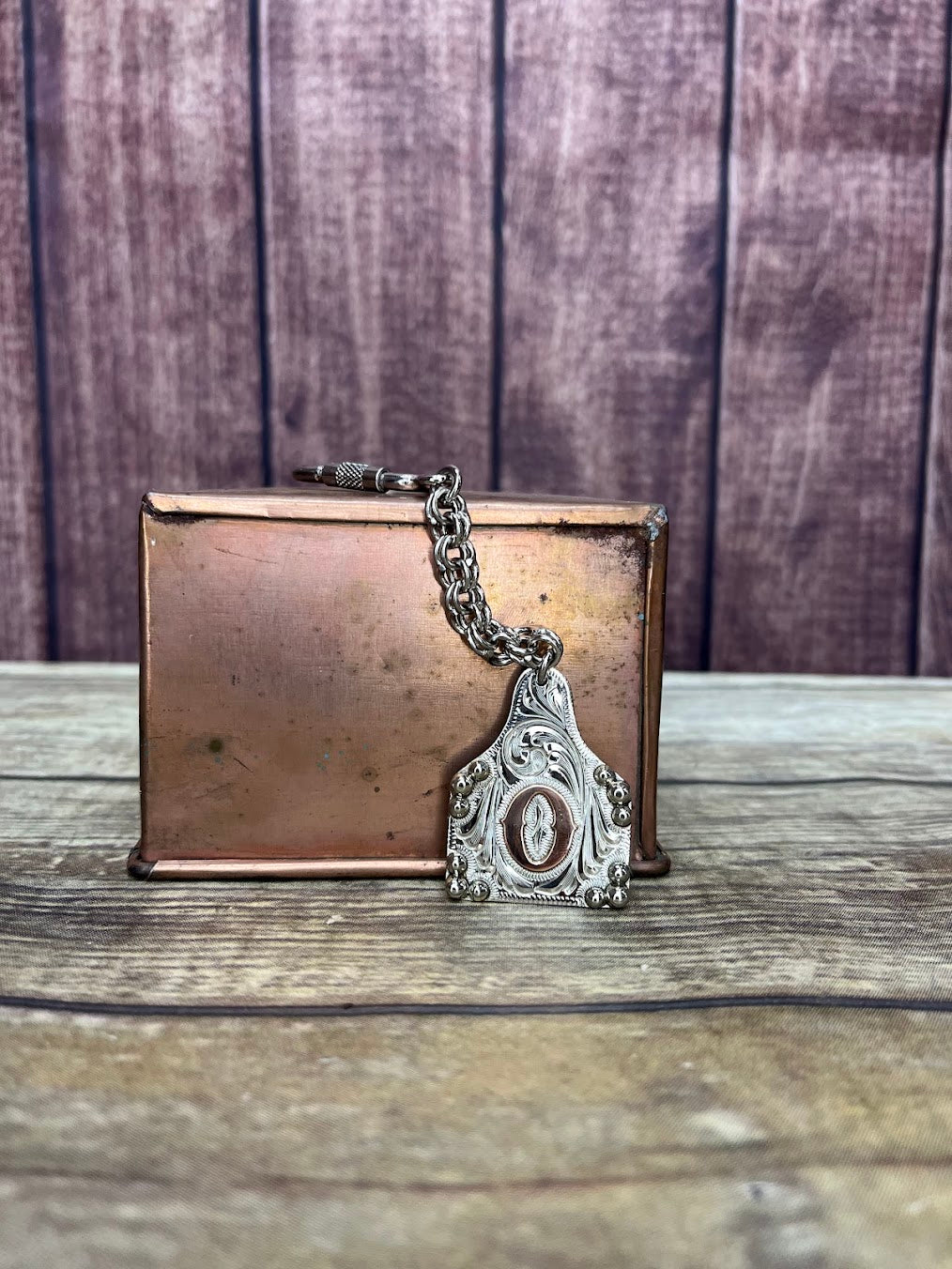 In-Stock Cow Tag Key Chain