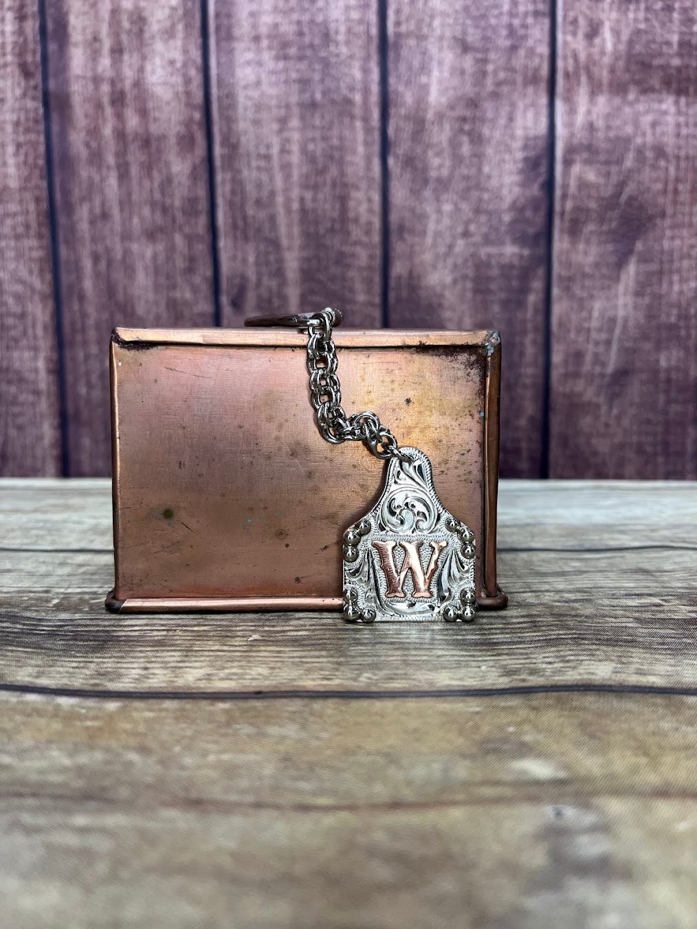 In-Stock Cow Tag Key Chain